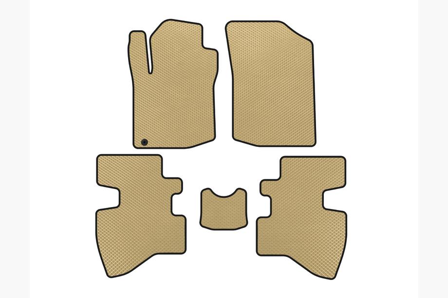 Toyota Aygo 2007-2014 Alfombrillas EVA (2007-2009, HB, 3 Puertas, Beige) Image