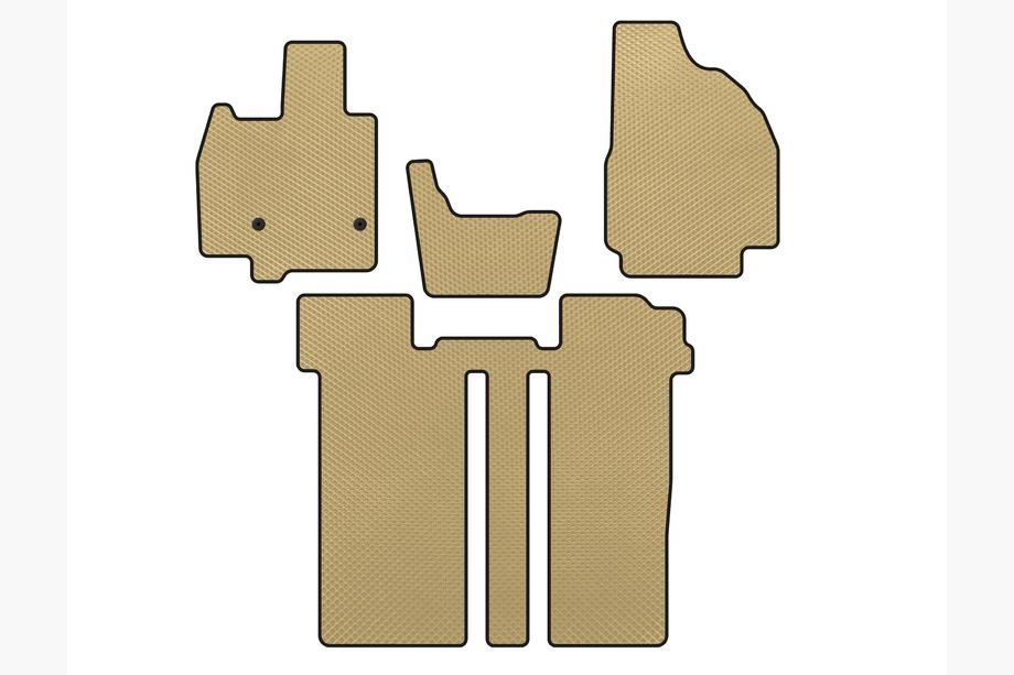 Toyota Previa 2006-2019 Alfombrillas EVA (2 Filas, 6 Plazas, Beige) Image