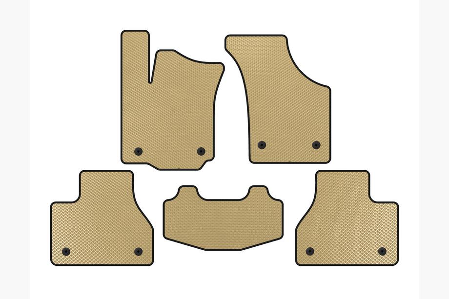 Volkswagen Phaeton 2002-2016 Alfombrillas EVA (SD, Base Corta, Beige) Image