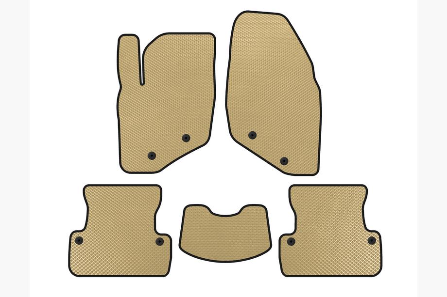 Volvo S60 2000-2009 Alfombrillas EVA (SD, Beige) Image