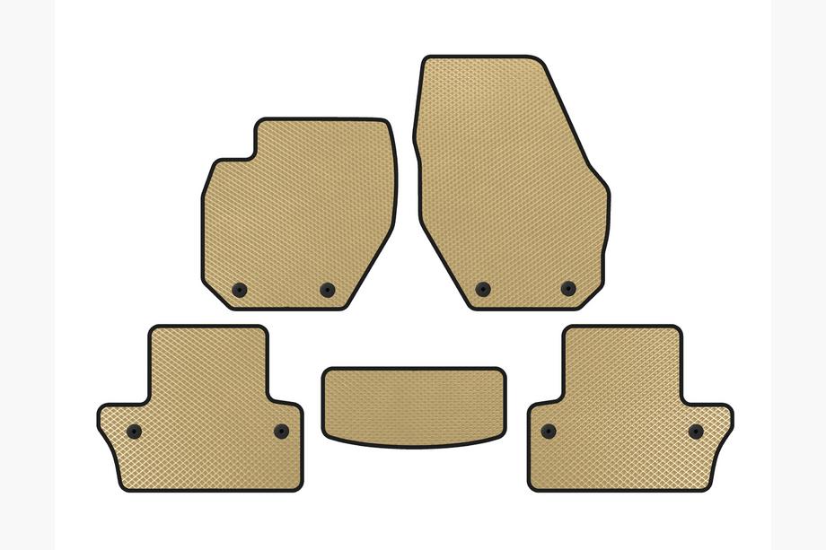 Volvo V60 2011-2018 Alfombrillas EVA (SW, Beige) Image