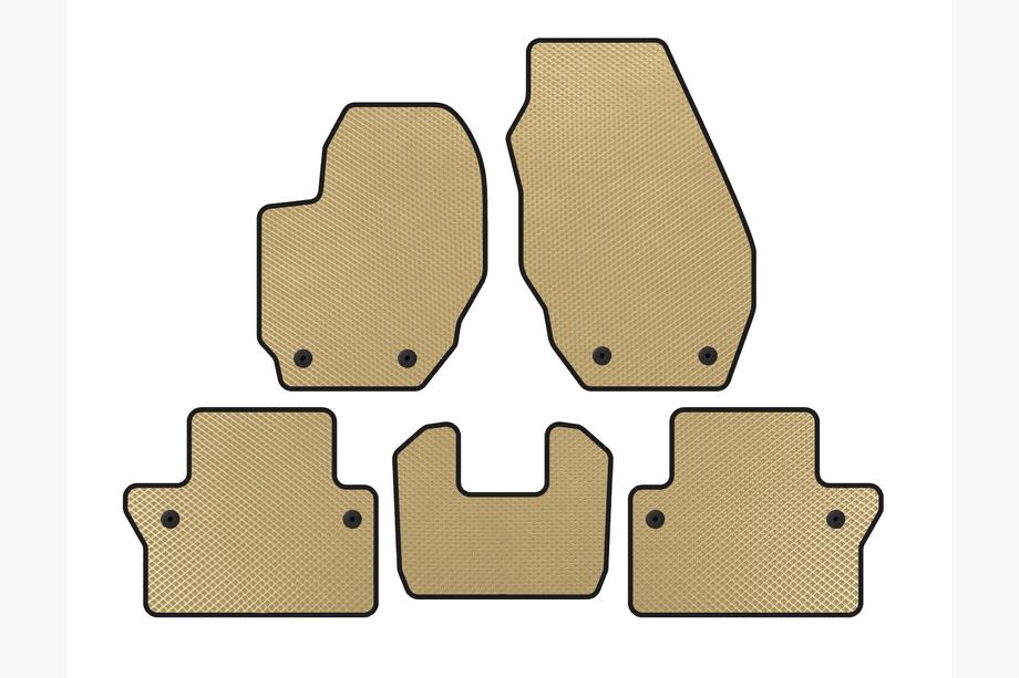 Volvo V70 2007-2013 Alfombrillas EVA (Beige) Image