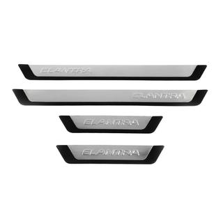 Cubiertas de Umbral (4 uds, Acero Inoxidable) Hyundai Elantra (MD/UD) 2011-2015 foto 2