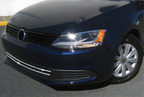 Volkswagen Jetta 2011-2018 Molduras para rejilla de parachoques 2011-2014 (2 uds, acero inoxidable) foto 1