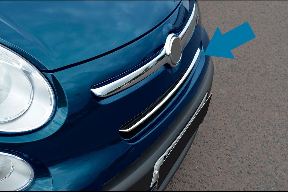Fiat 500/500L 2013-2022 Cubiertas de parrilla (Rockstar, acero inoxidable) Image