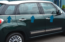 Fiat 500/500L 2013-2022 Molduras de ventana (6 piezas, acero inoxidable) foto 2