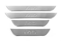 Hyundai I-40 2011-2019 Embellecedores de estriberas OmsaLine (4 uds, acero inoxidable) foto 2