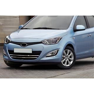 Tiras para parrilla (2 uds, acero inoxidable) Hyundai I-20 2012-2014 foto 1