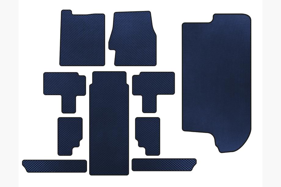 Kia Carnival 2002-2013 Alfombrillas EVA (Juego completo, Azul) Image