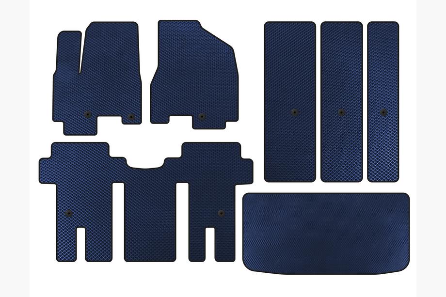 Kia Carnival 2014-2020 Alfombrillas EVA (Juego completo, Azul) Image