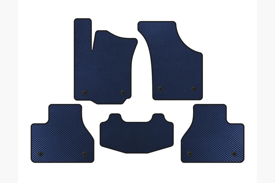 Volkswagen Phaeton 2002-2016 Alfombrillas EVA (SD, Base Corta, Azul) Image