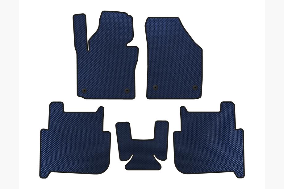 Volkswagen Touran 2003-2010 Alfombrillas EVA (2 Filas, 2006-2010, 7 Plazas, Azul) Foto 1