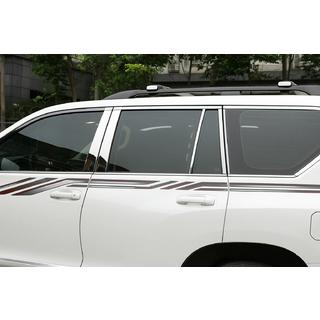 Molduras de Acero Inoxidable para Pilares de Puerta (8 uds) Toyota Land Cruiser Prado 150 2009-2023 foto 1