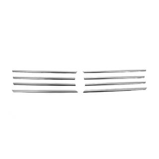 Cubiertas cromadas para borde de parrilla (8 uds, acero inoxidable) Volkswagen T5 Transporter 2003-2010 foto 2