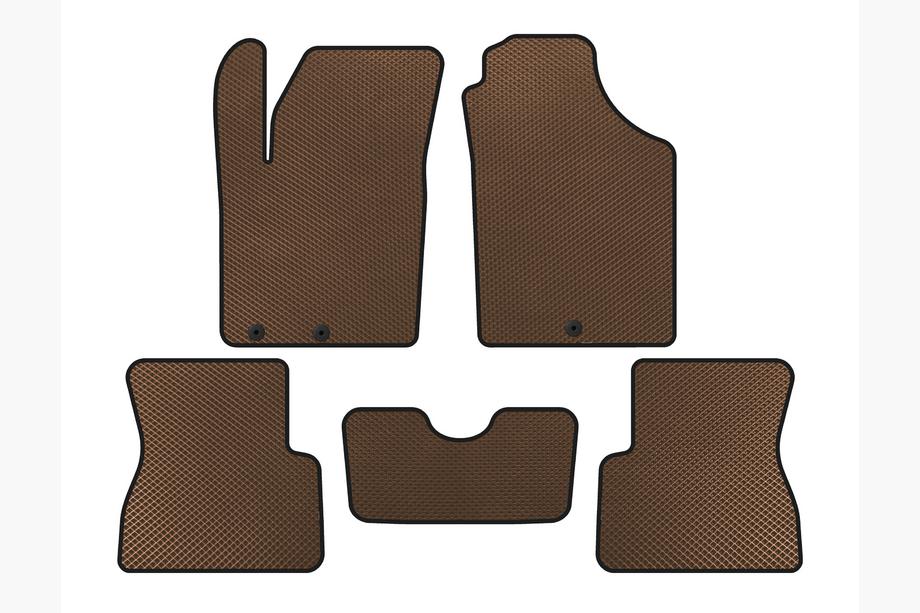 Kia Picanto 2011-2016 Alfombrillas EVA (Marrón) Image