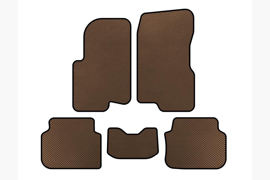 Smart 1998-2007 Alfombrillas EVA (2003-2007, Forfour, Marrón) Image