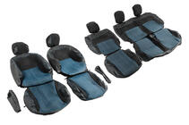 Peugeot Partner Tepee 2008-2018 Fundas de Asientos de Coche (Tela y Cuero Sintético, Premium) Asientos Delanteros foto 3