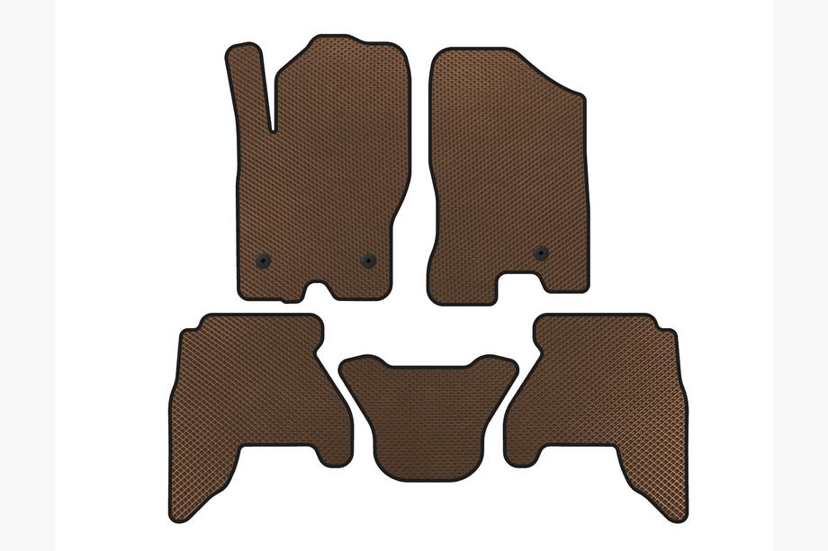 Nissan Pathfinder R51 2005-2014 Alfombrillas EVA para interior (2 filas, marrón, 2010-2014) Foto 1