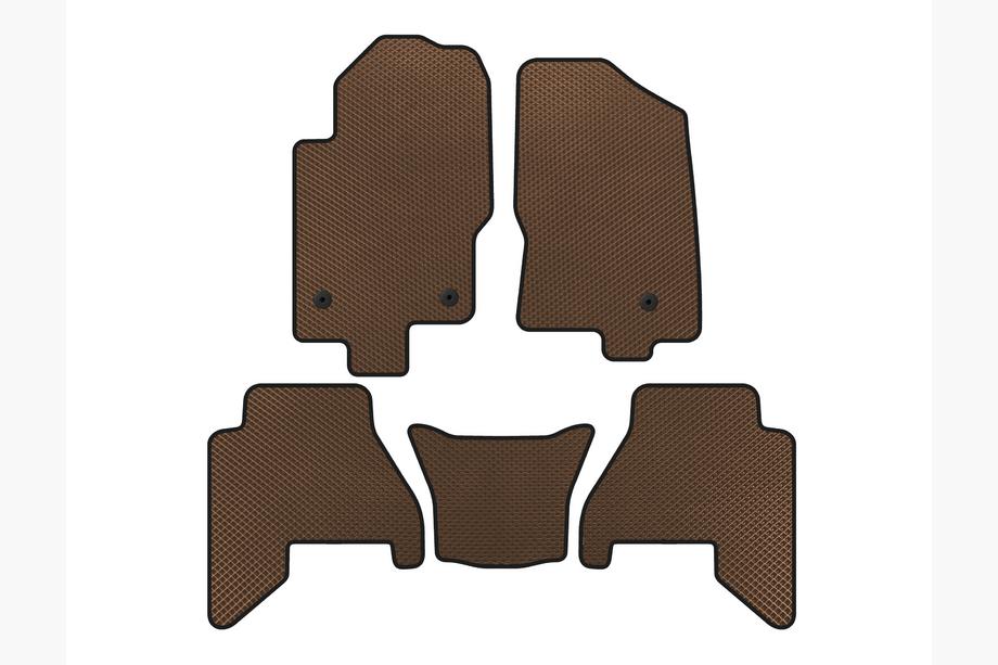 Nissan Pathfinder R51 2005-2014 Alfombrillas EVA V2 (2 filas, marrón, 2010-2014) Image