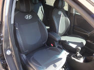 Hyundai Accent 2011-2017 Fundas de Asientos de Coche (Polipiel↗Tela, Premium) foto 16