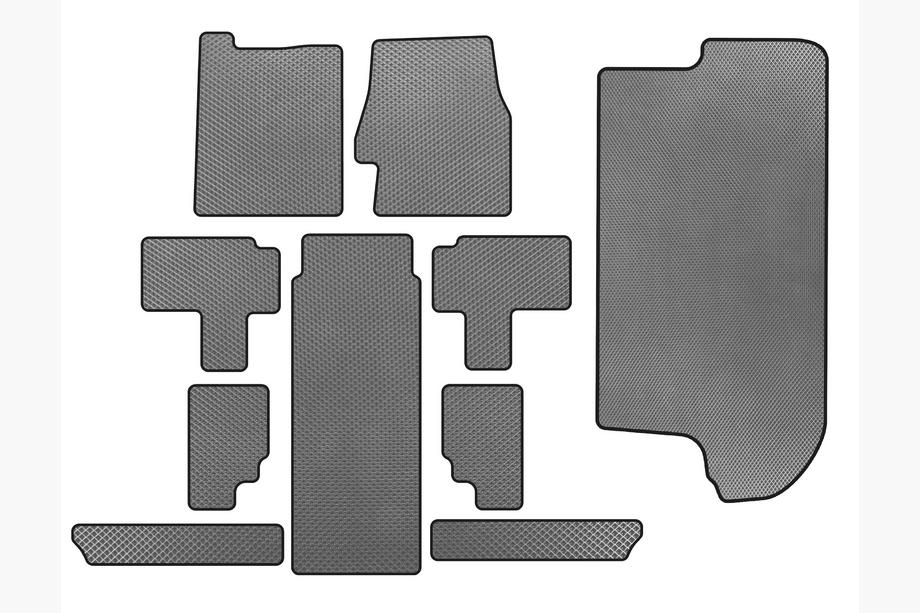 Kia Carnival 2002-2013 Alfombrillas EVA (Juego completo, Gris) Image