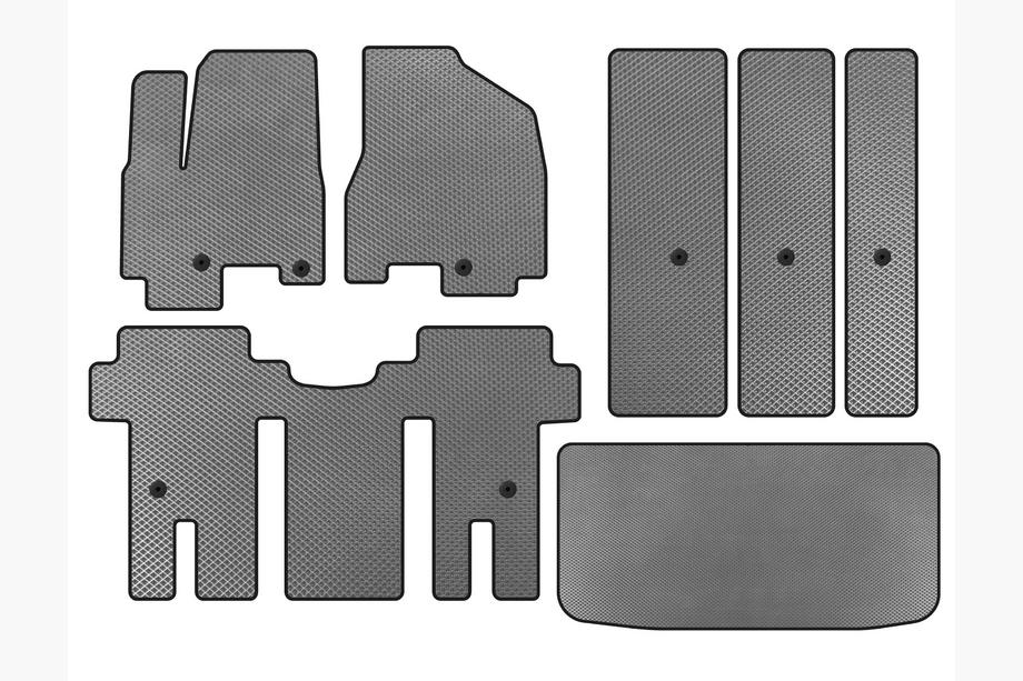 Kia Carnival 2014-2020 Alfombrillas EVA (Juego completo, Gris) Image
