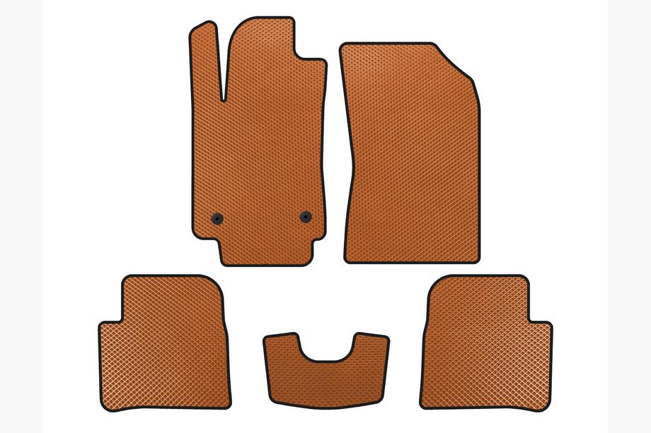 Citroen C-3 2016-2023 Alfombrillas EVA (HB, Naranja) Image