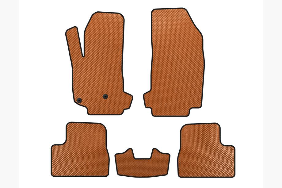 Citroen DS-3 2009-2016 Alfombrillas EVA V-2 (Naranja) Image