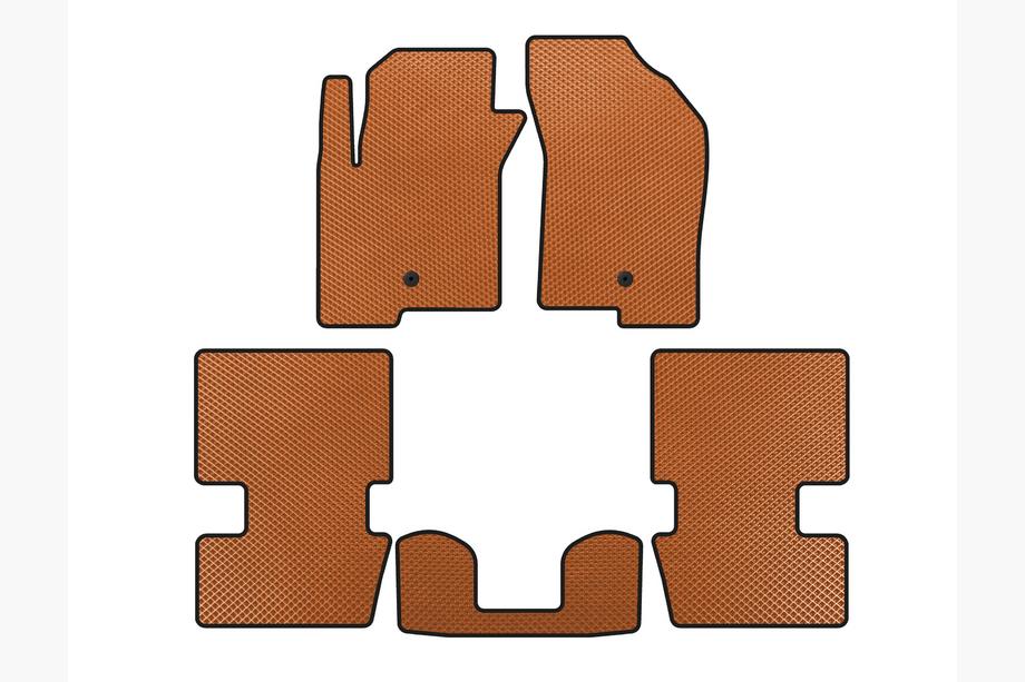 Dodge Caliber 2006-2011 Alfombrillas EVA (HB, Naranja) Image