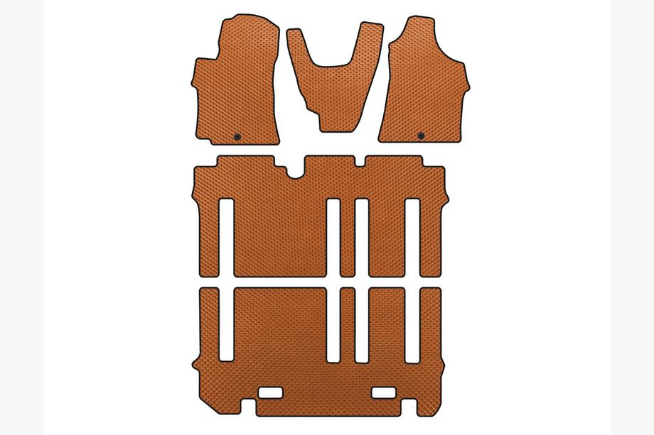Hyundai H300, H1, Starex 2008-2020 Alfombrillas EVA (interior completo, Naranja) Image