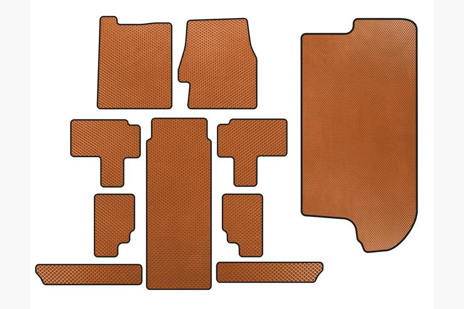 Kia Carnival 2002-2013 Alfombrillas EVA (interior completo, Naranja) Image