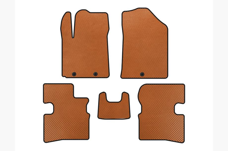Kia Picanto 2004-2011 Alfombrillas EVA (2009-2011, HB, Naranja) Image