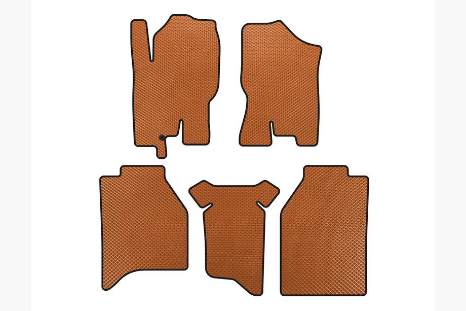 Nissan Navara 2006-2015 Alfombrillas EVA (sin bandejas, naranja) Image
