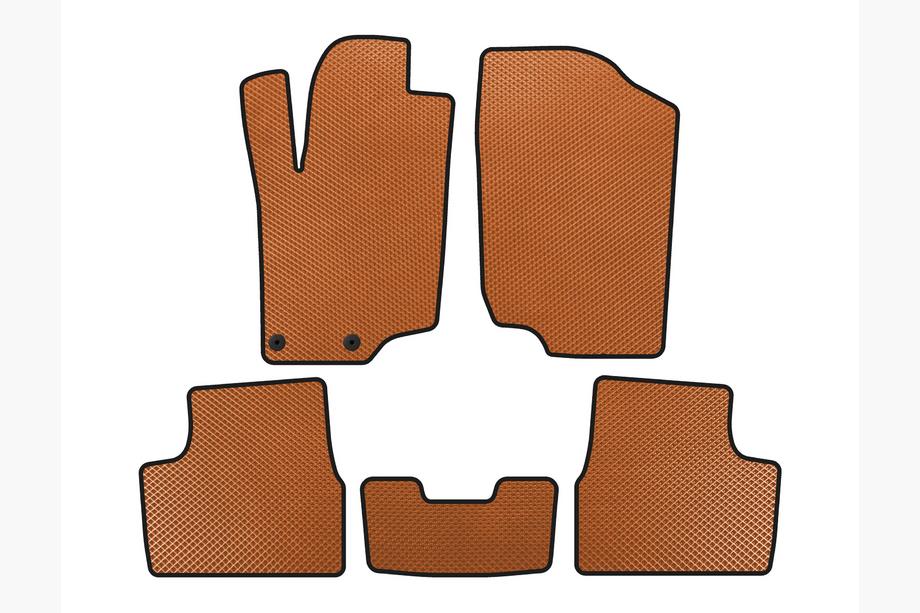 Peugeot 207 2006–2014 Alfombrillas EVA (Hatchback, 5 puertas, Naranja) Image