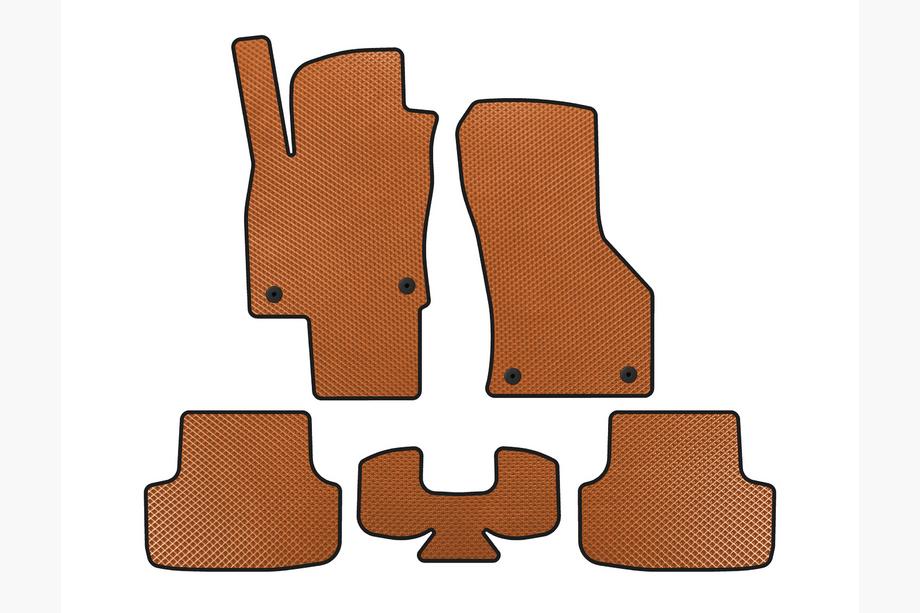 Seat Leon 2013-2020 Alfombrillas EVA (Naranja) Image