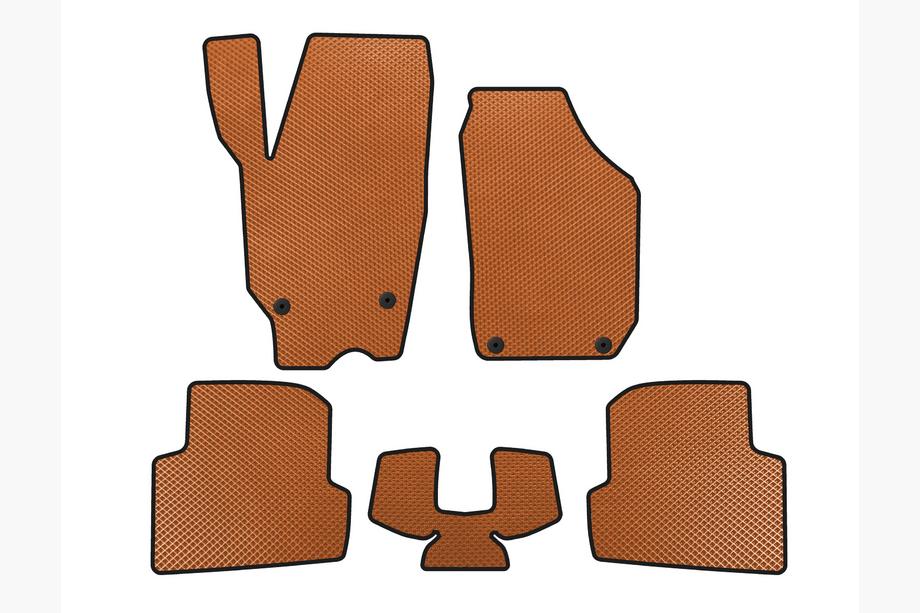 Skoda Fabia 2007-2014 Alfombrillas EVA (2010-2014, SW, Naranja) Image