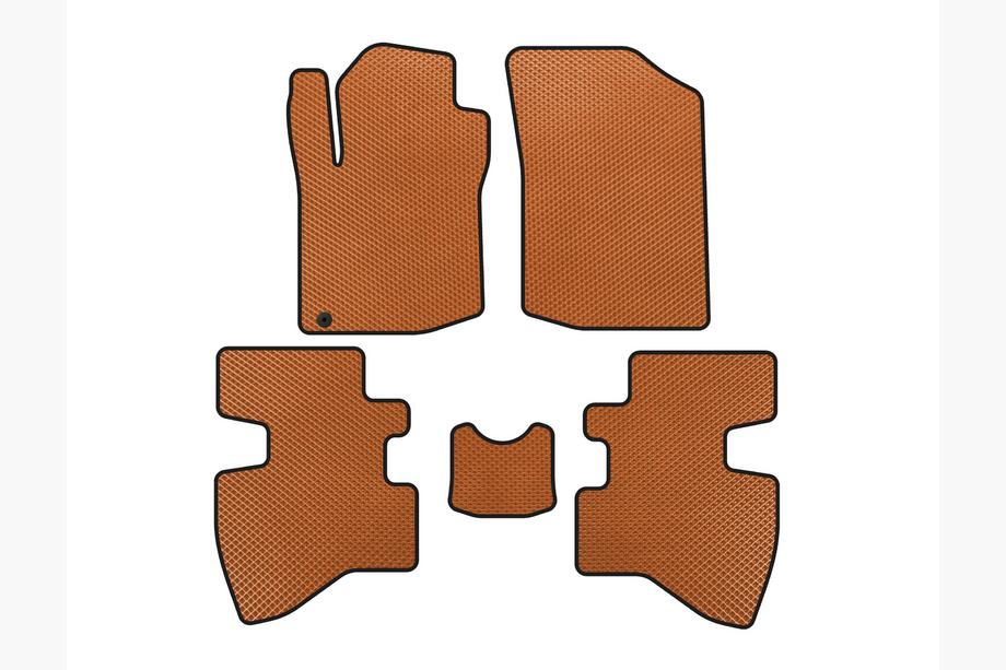 Toyota Aygo 2007-2014 Alfombrillas EVA (2007-2009, HB, 3 Puertas, Naranja) Image