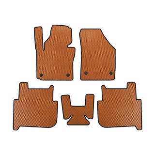 Alfombrillas EVA (2 Filas, 2006-2010, 7 Plazas, Naranja) Volkswagen Touran 2003-2010