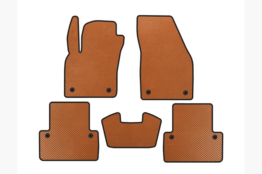Volvo V50 2004-2012 Alfombrillas EVA (2007-2012, SW, Naranja) Image