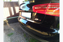 Audi A6 C7 2011-2017 Moldura maletero acero inoxidable foto 2