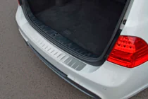 BMW 3 Series E90/E91 2005-2011 Protector de parachoques trasero acero inoxidable (2006-2008, SW) foto 2