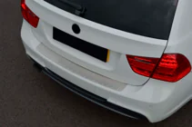 BMW 3 Series E90/E91 2005-2011 Protector de parachoques trasero acero inoxidable (2006-2008, SW) foto 7