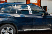 BMW X5 E70 2007-2013 Molduras de Acero Inoxidable para Pilares de Puerta foto 1