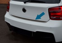 BMW 1 Series F20/F21 2011-2019 Moldura maletero acero inoxidable foto 3
