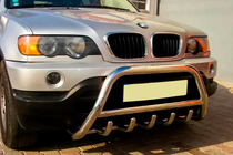 BMW X5 E53 1999–2006 Defensa Delantera WT003 (Acero Inoxidable) foto 2