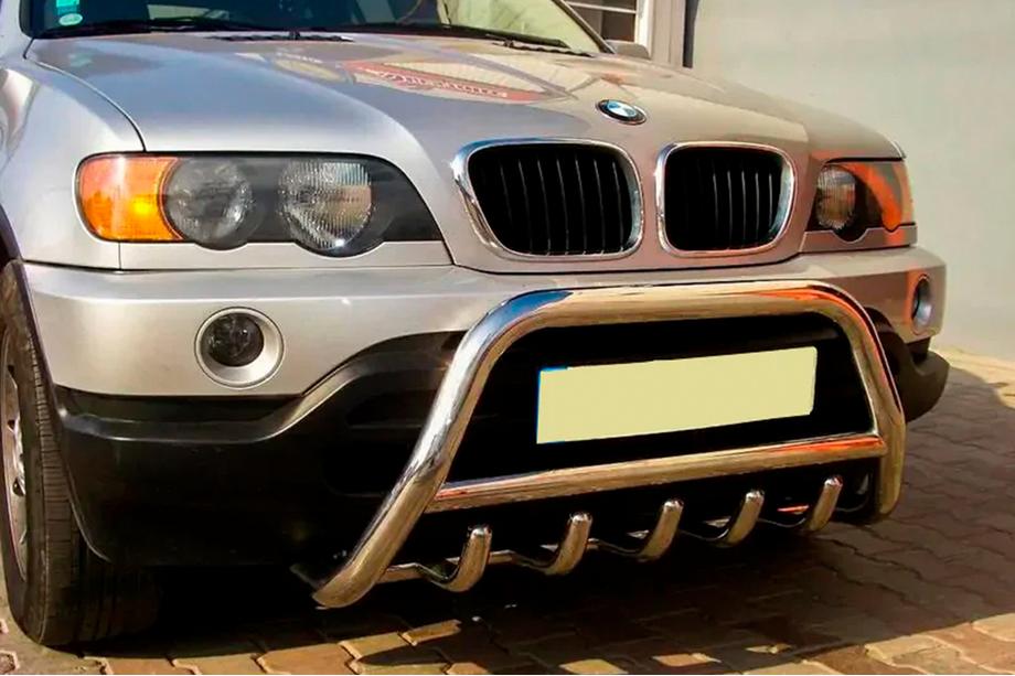 BMW X5 E53 1999–2006 Defensa Delantera WT003 (Acero Inoxidable) Foto 2