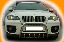 BMW X6 E71 2008–2014 Defensa Delantera WT003 (Acero Inoxidable) 50mm foto 4