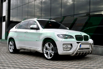 BMW X6 E71 2008–2014 Defensa Delantera WT003 (Acero Inoxidable) 50mm foto 2