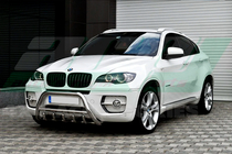 BMW X6 E71 2008–2014 Defensa Delantera WT003 (Acero Inoxidable) 50mm foto 3