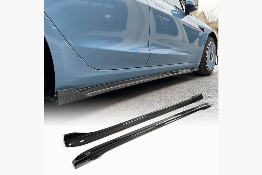 Tesla Model 3 2017- Cubiertas de Umbral V3 (2017-2023, Carbono) Image